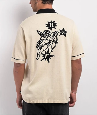 HUF Icarus Natural Knit Short Sleeve Button Up Shirt