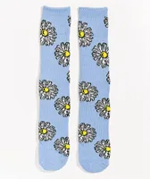 HUF In Bloom Light Blue Crew Socks