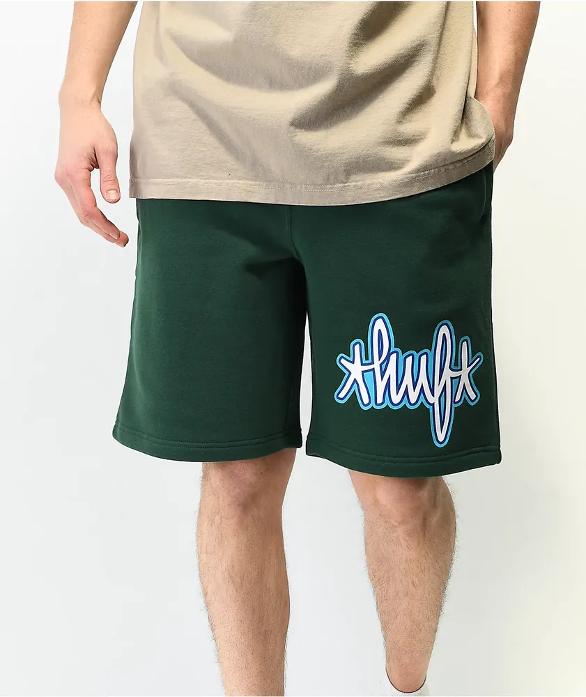 HUF Landmark Green Sweat Shorts