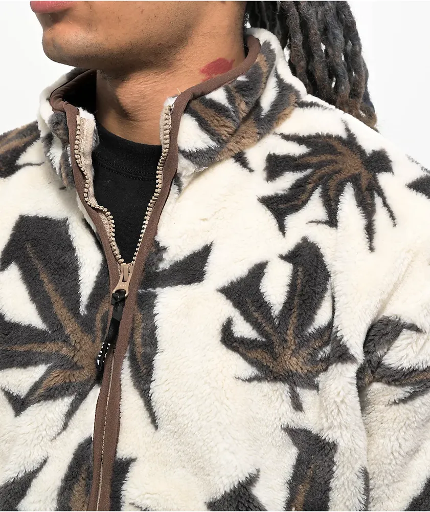 HUF Lowell Cream Sherpa Jacket