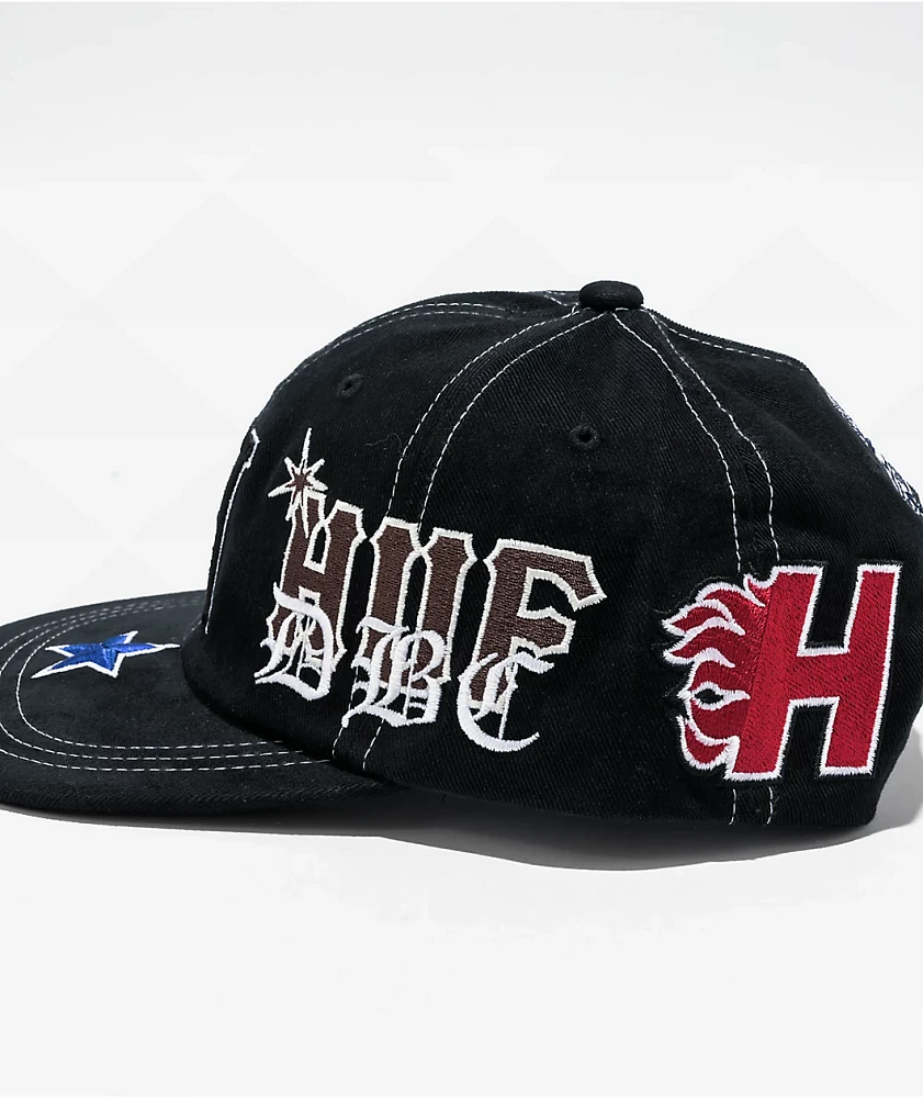 HUF Mashup Black Snapback Hat