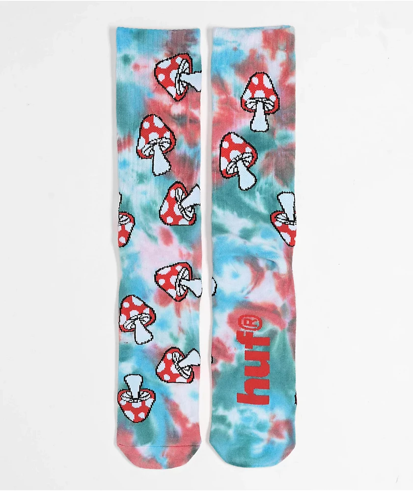 HUF Microdose Blue Tie Dye Crew Socks
