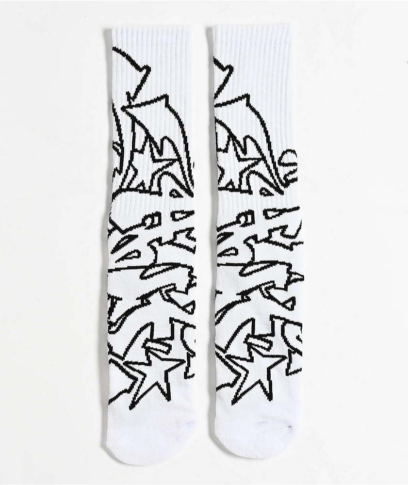 HUF Outlines White Crew Socks