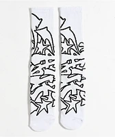 HUF Outlines White Crew Socks