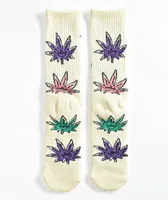 HUF Outside The Lines Beige Crew Socks