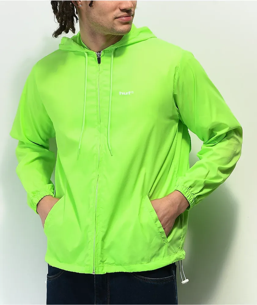 HUF Packable Neon Green Windbreaker Jacket