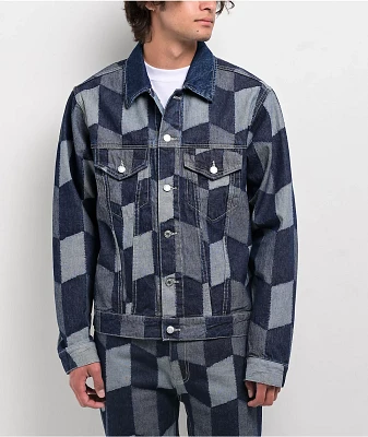HUF Patchwork Blue Denim Jacket