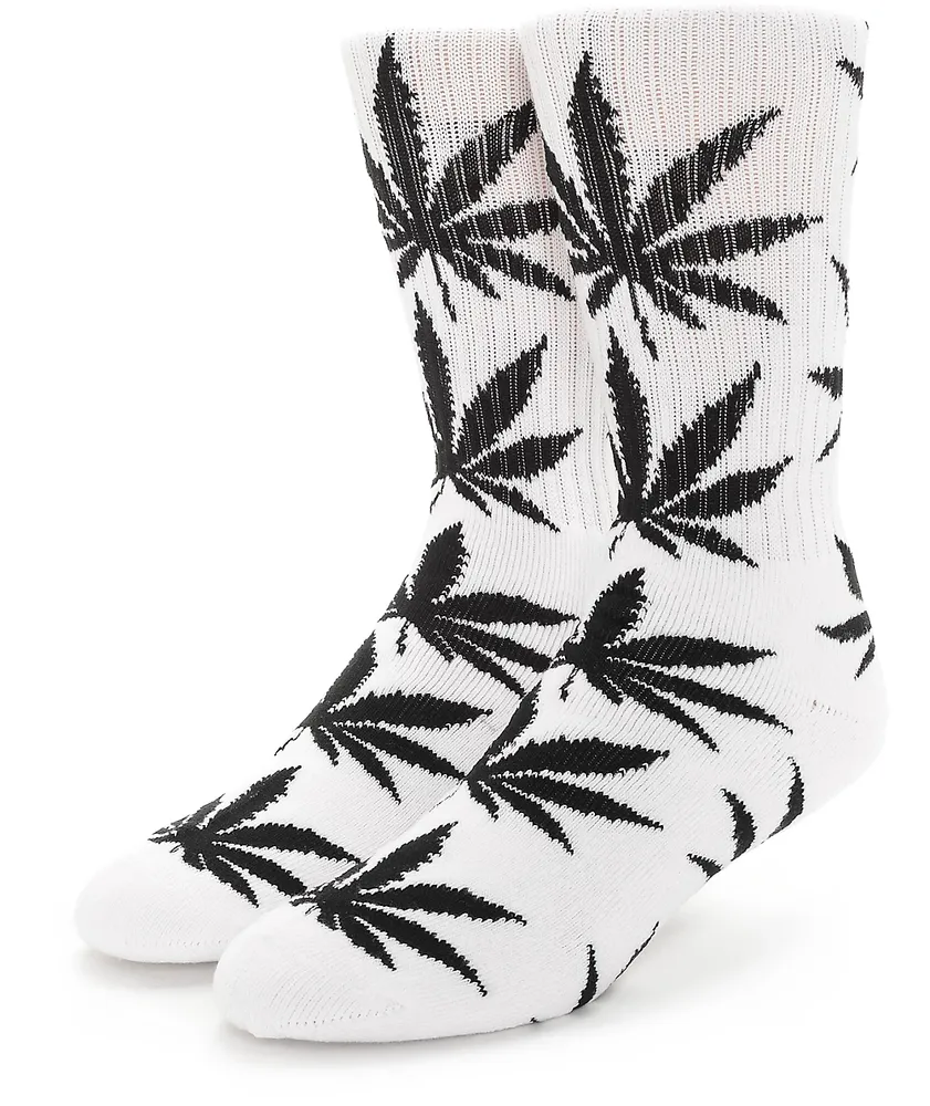 HUF Plantlife Black & White Crew Socks