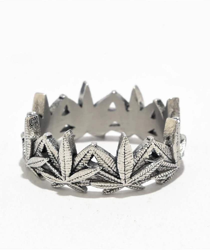 HUF Plantlife Silver Ring