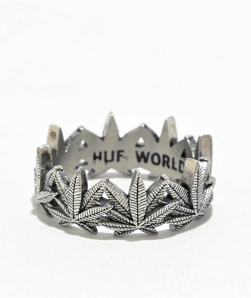 HUF Plantlife Silver Ring