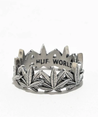 HUF Plantlife Silver Ring