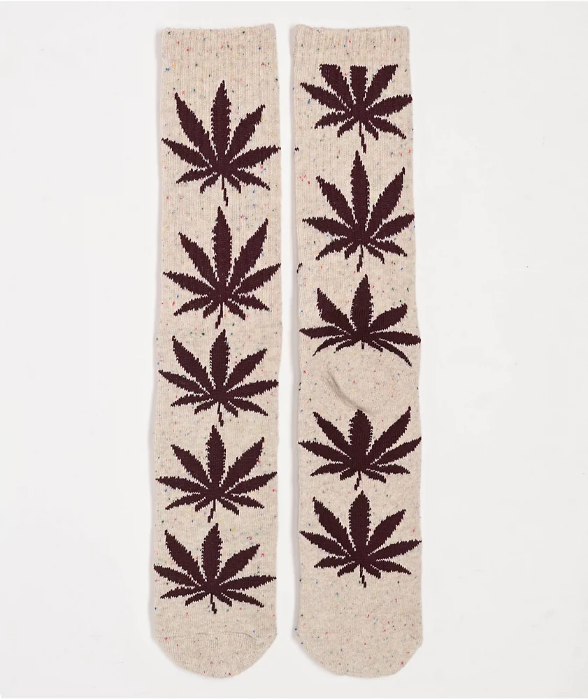 HUF Plantlife Speckled Cream Crew Socks