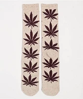 HUF Plantlife Speckled Cream Crew Socks