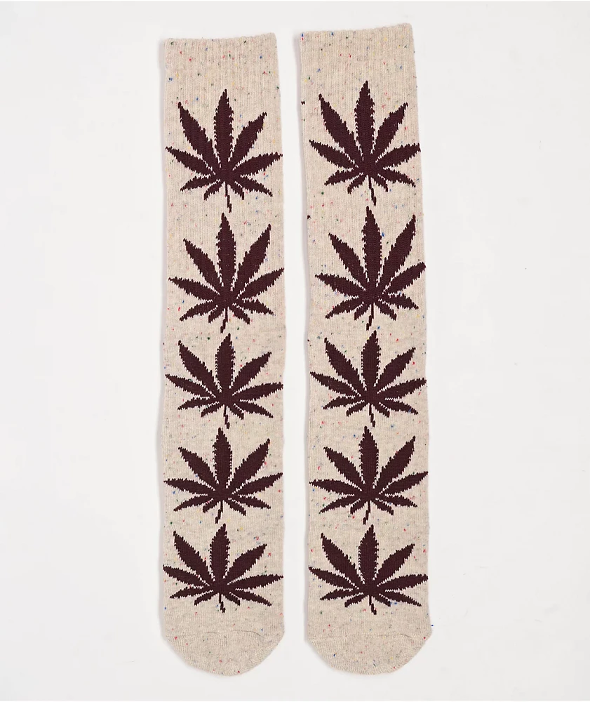 HUF Plantlife Speckled Cream Crew Socks