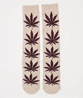 HUF Plantlife Speckled Cream Crew Socks