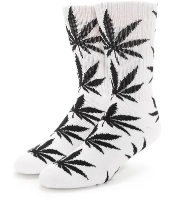 HUF Plantlife White & Black Crew Socks