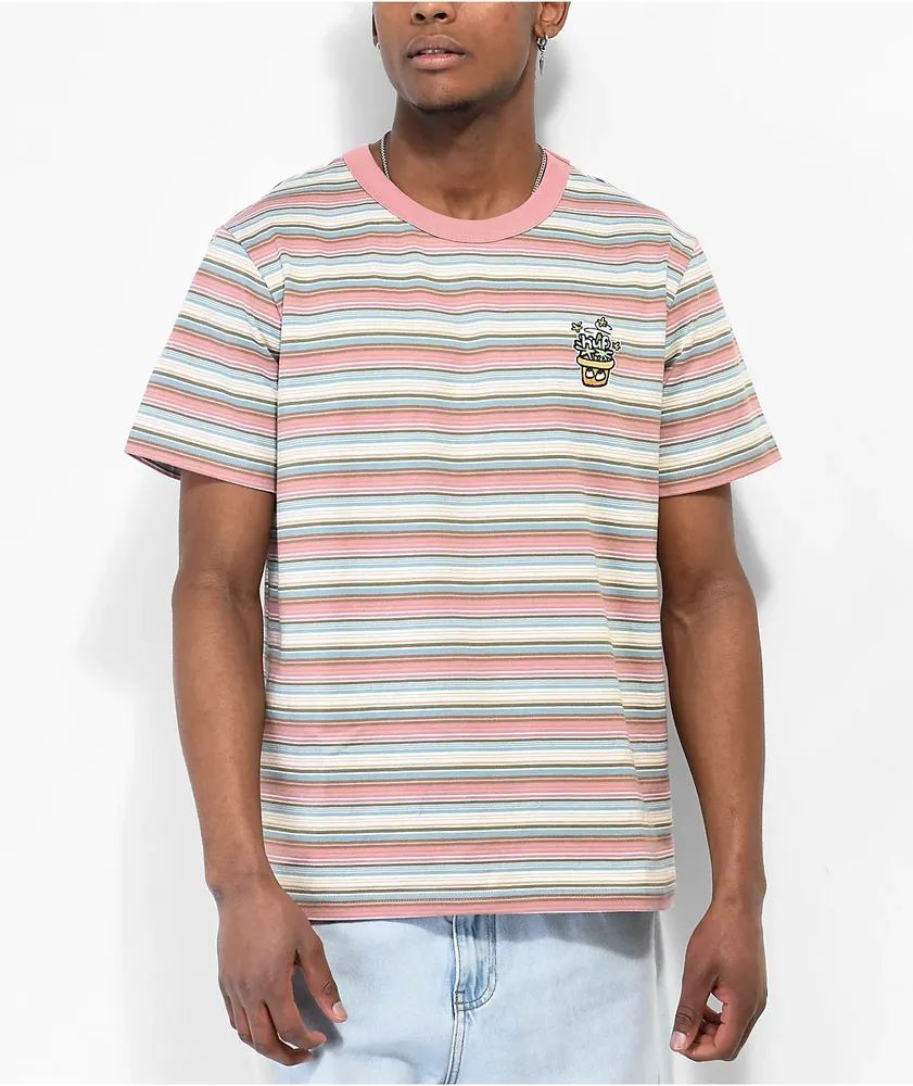 HUF Pot Head Cream Stripe T-Shirt