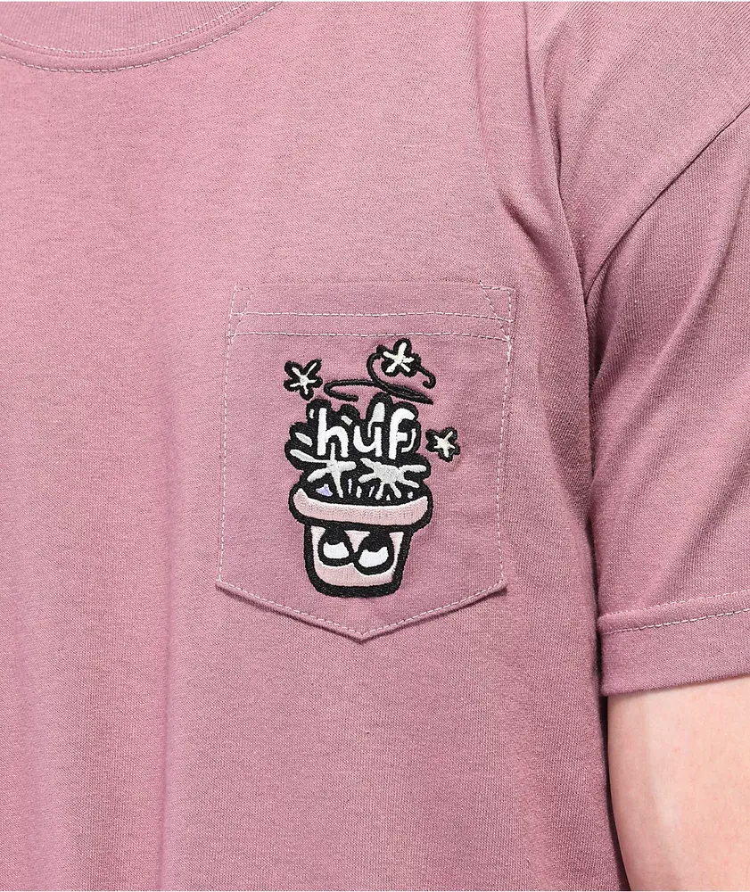 HUF Pot Head Mauve Pocket T-Shirt