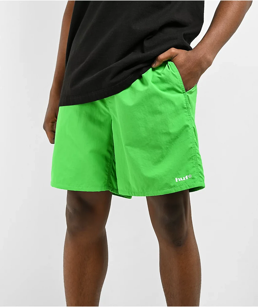 HUF Reservoir DWR Easy Clover Green Board Shorts