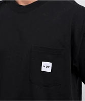 HUF Set Box Logo Black Pocket T-Shirt