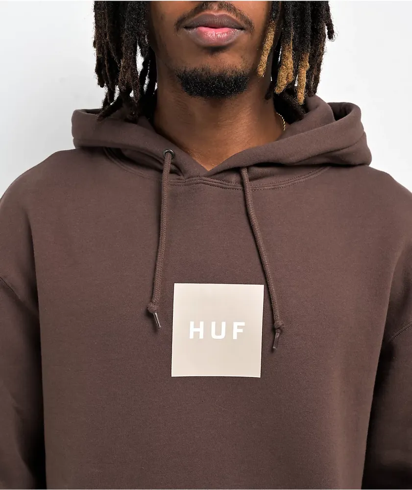 HUF Set Box Logo Coffee Hoodie