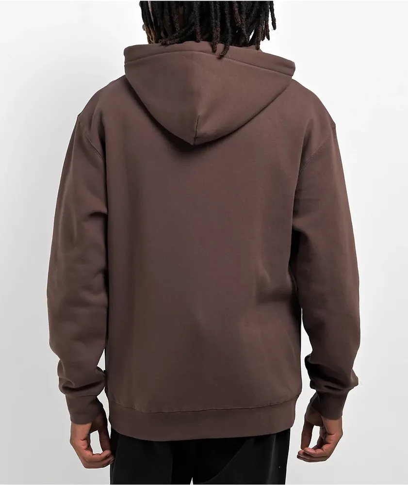 HUF Set Box Logo Coffee Hoodie