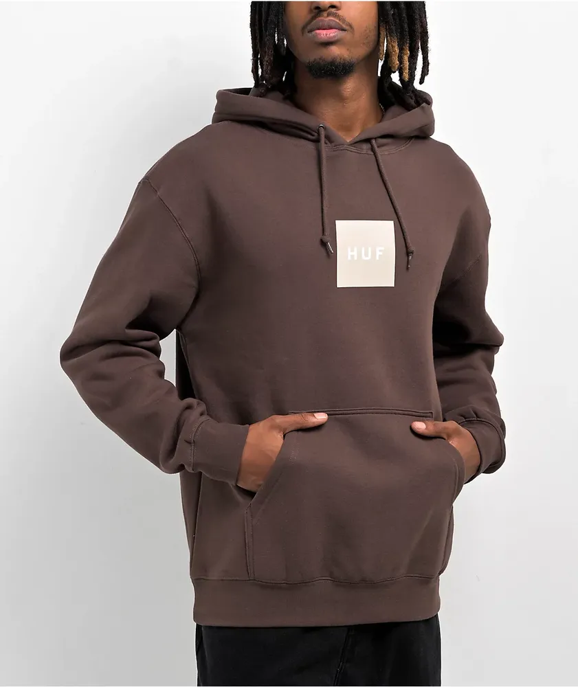 HUF Set Box Logo Coffee Hoodie