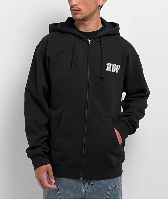 HUF Set Classic Logo Black Zip Hoodie