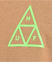 HUF Set Triple Triangle Camel & Green Long Sleeve T-Shirt