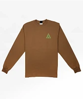 HUF Set Triple Triangle Chocolate & Green Long Sleeve T-Shirt