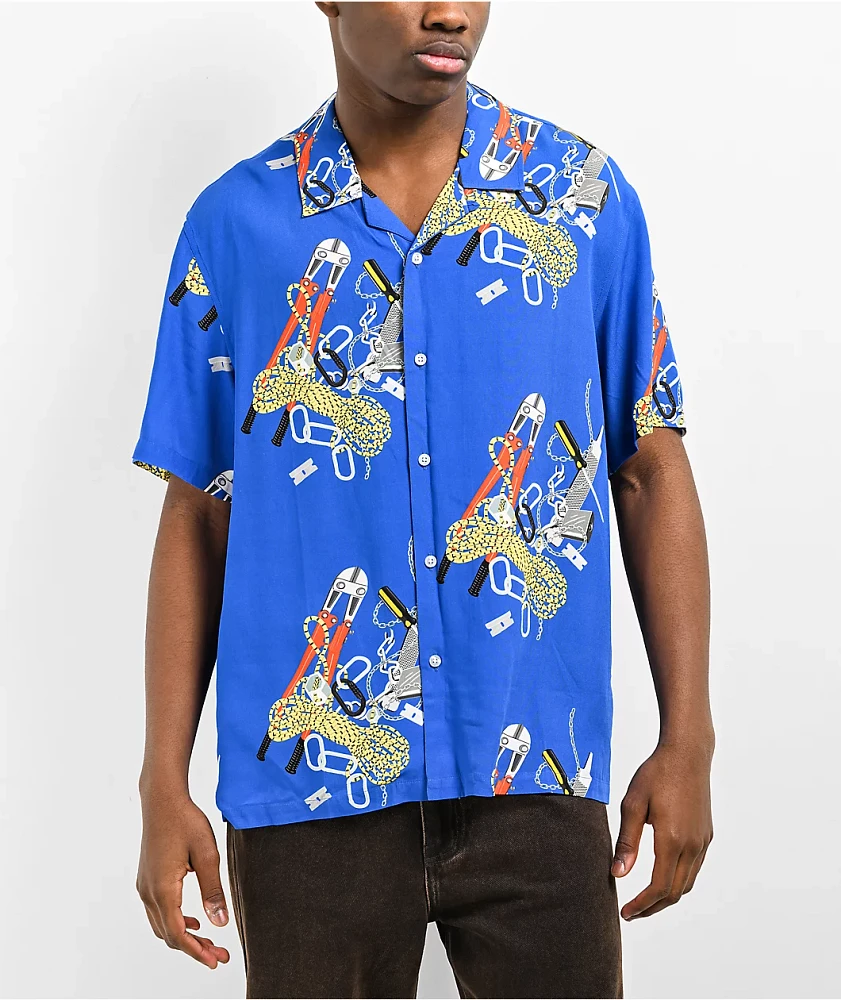 HUF Skidrokyo Royal Blue Short Sleeve Shirt