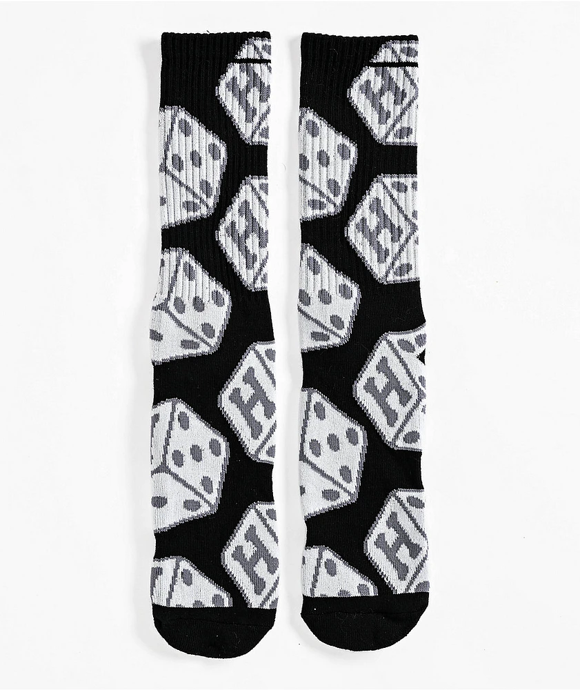 HUF Snake Eyes Black Crew Socks