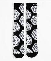 HUF Snake Eyes Black Crew Socks