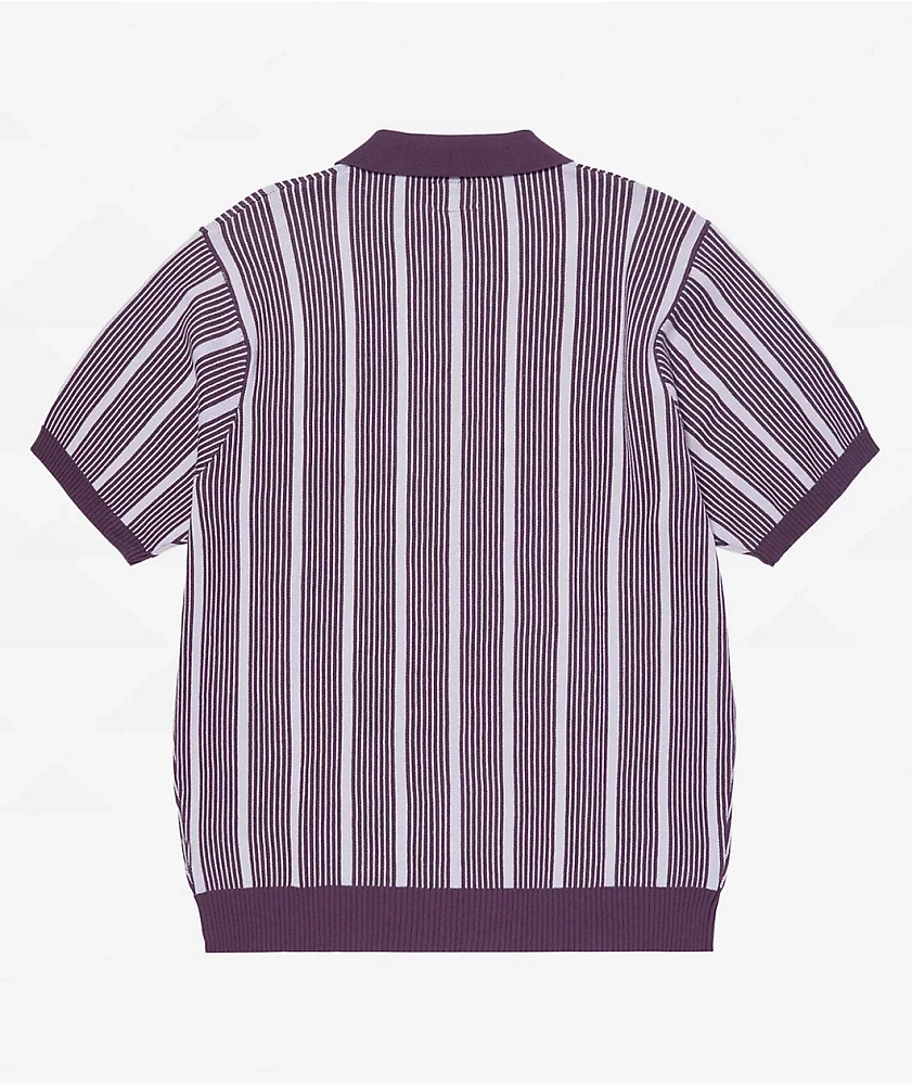 HUF Trace Stripe Moss Knit Polo Shirt