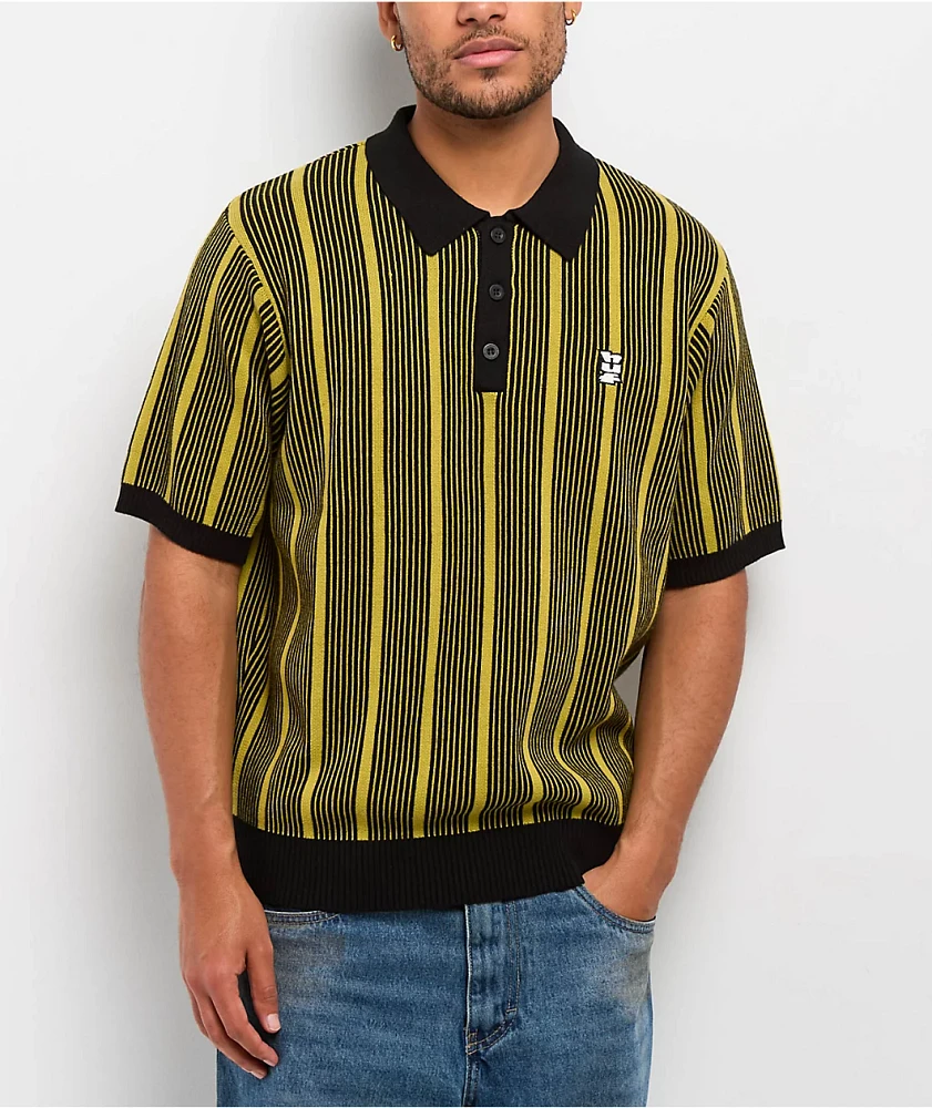 HUF Trace Stripe Moss Knit Polo Shirt