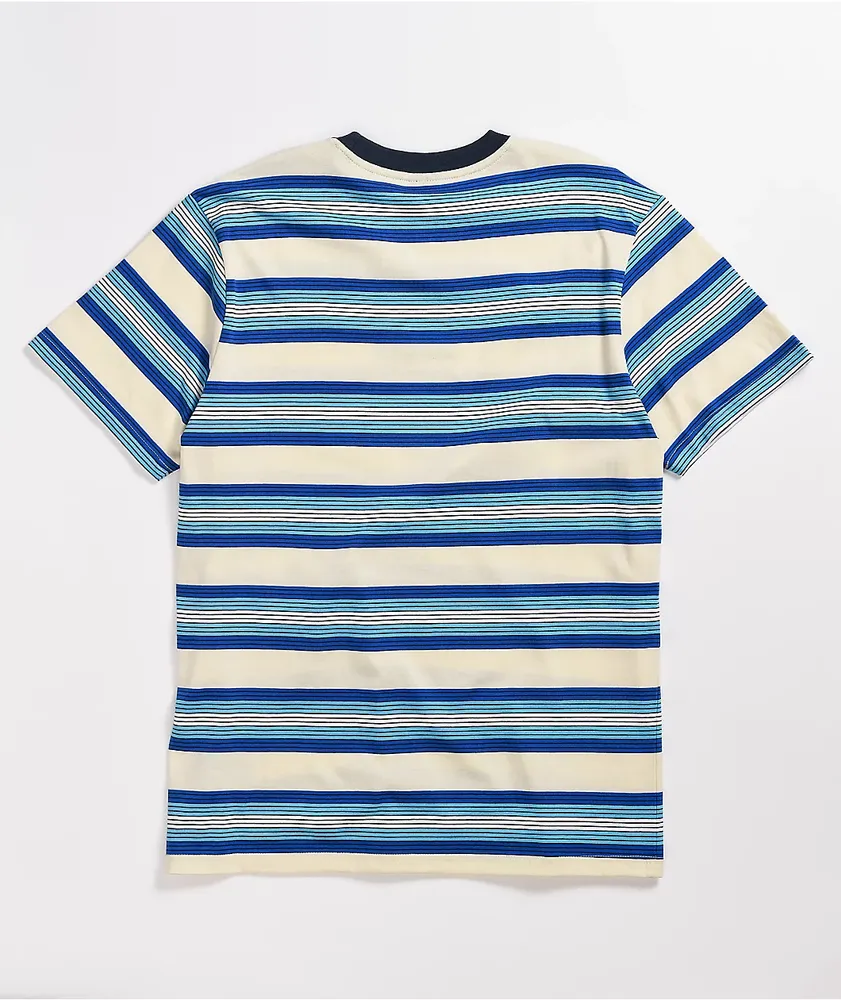 HUF Travis Blue & White Stripe Knit T-Shirt