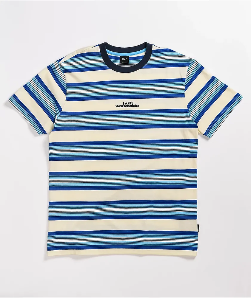 HUF Travis Blue & White Stripe Knit T-Shirt