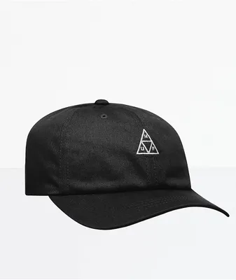 HUF Triple Triangle Black Strapback Hat