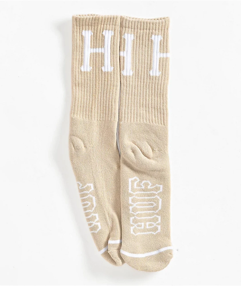 HUF Variety 3 Pack Natural Crew Socks