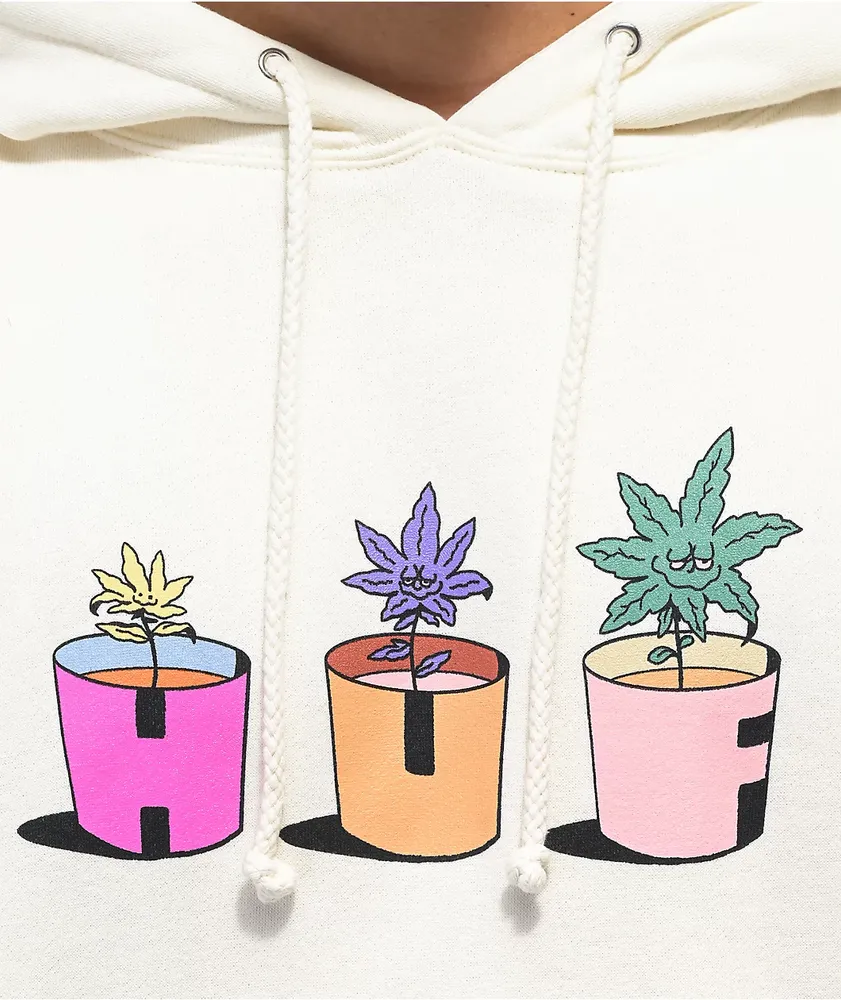 HUF Water Your Garden Natural Cream Hoodie