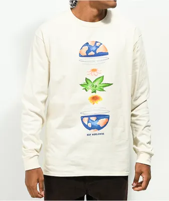 HUF We Are The World Natural Long Sleeve T-Shirt