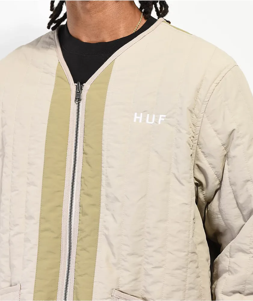 HUF Worldwide Olive Green Reversible Liner Jacket