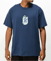 HUF X PBR Crushed Can Navy T-Shirt