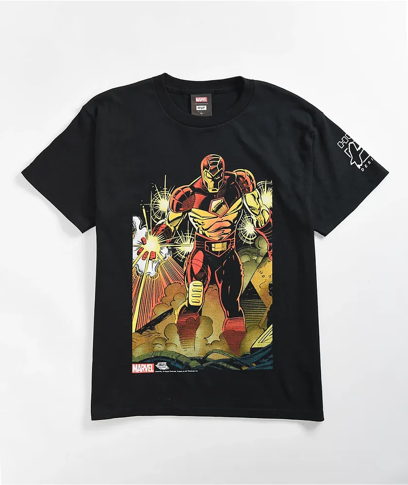 HUF x Avengers Kids Iron Man Black T-Shirt