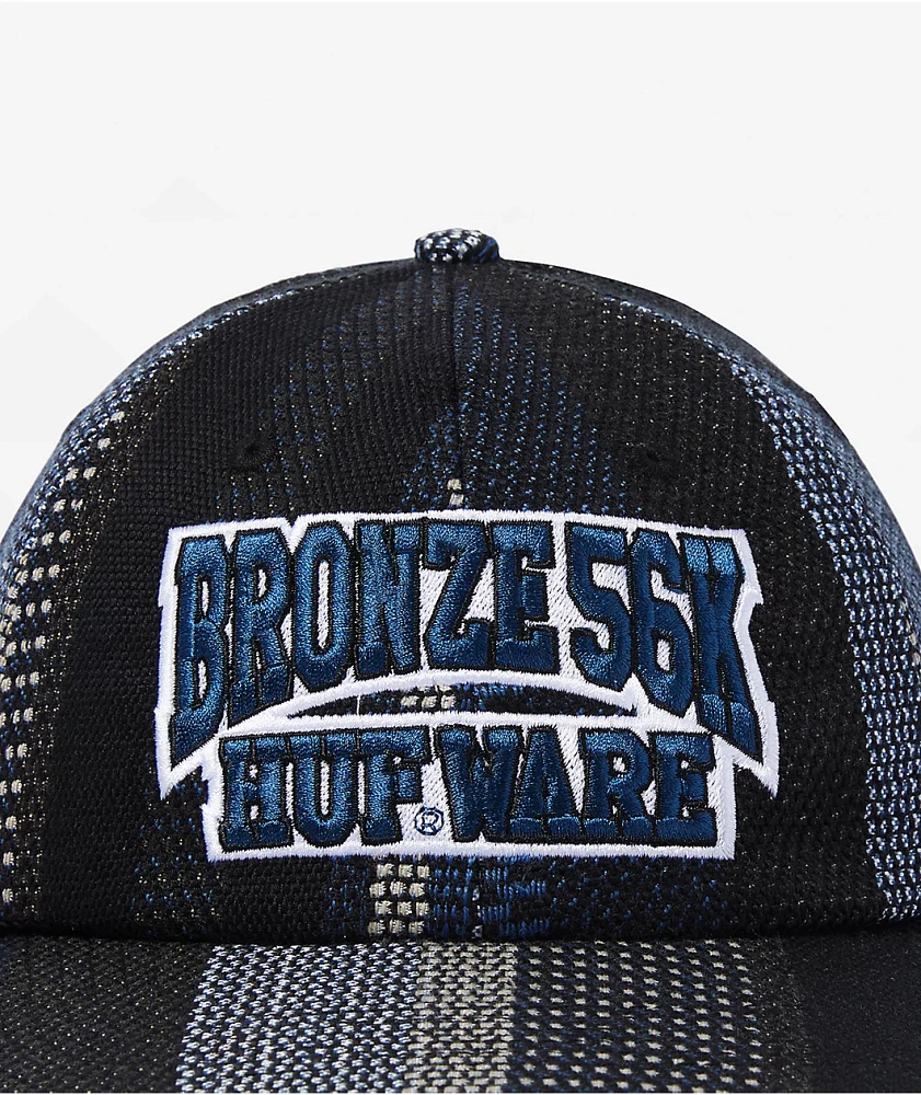 HUF x Bronze 56K Baja Black & Blue Snapback Hat