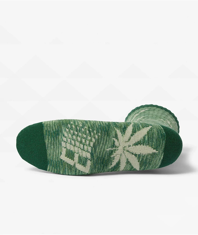 HUF x Bronze 56K Plantlife Marled Green Crew Socks