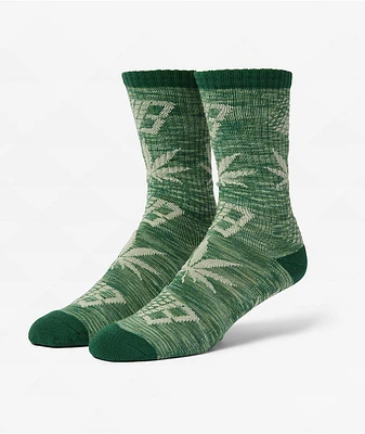 HUF x Bronze 56K Plantlife Marled Green Crew Socks