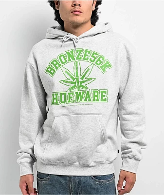 HUF x Bronze 56K Plantware Heather Grey Hoodie