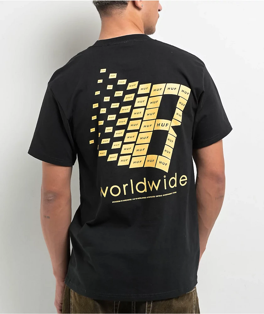 HUF x Bronze 56K Worldwide Black T-Shirt