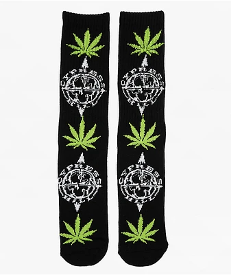 HUF x Cypress Hill Black Crew Socks